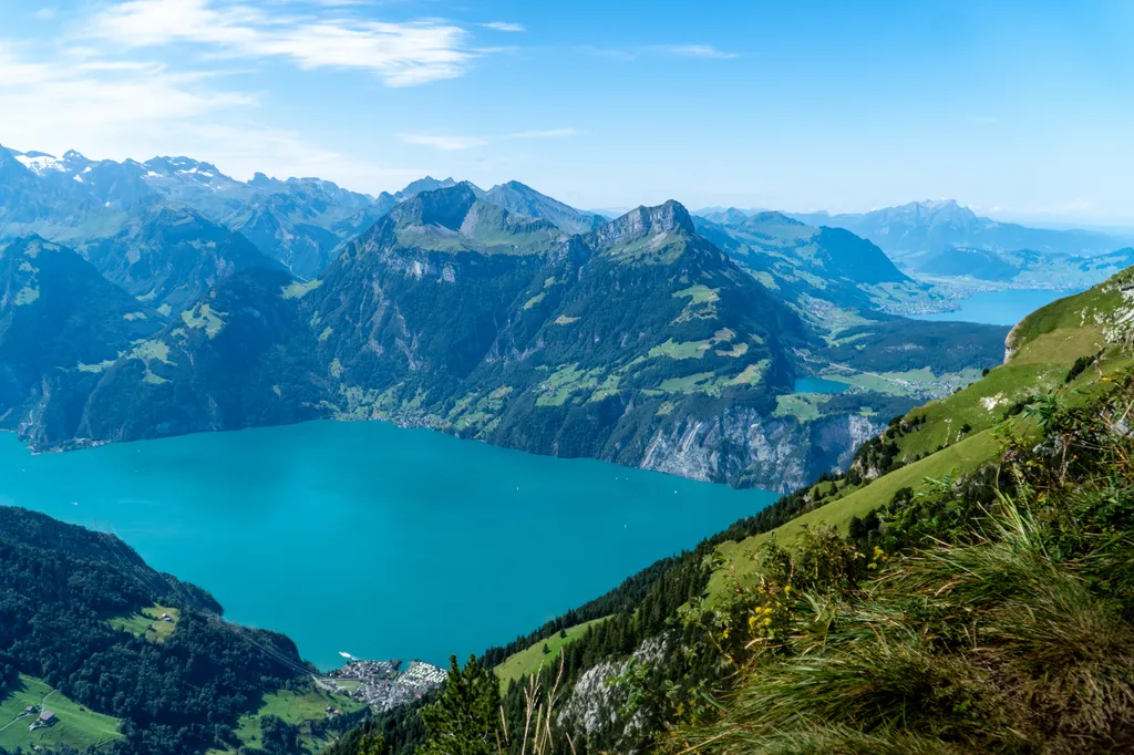 Panorama des montagnes et lacs suisses